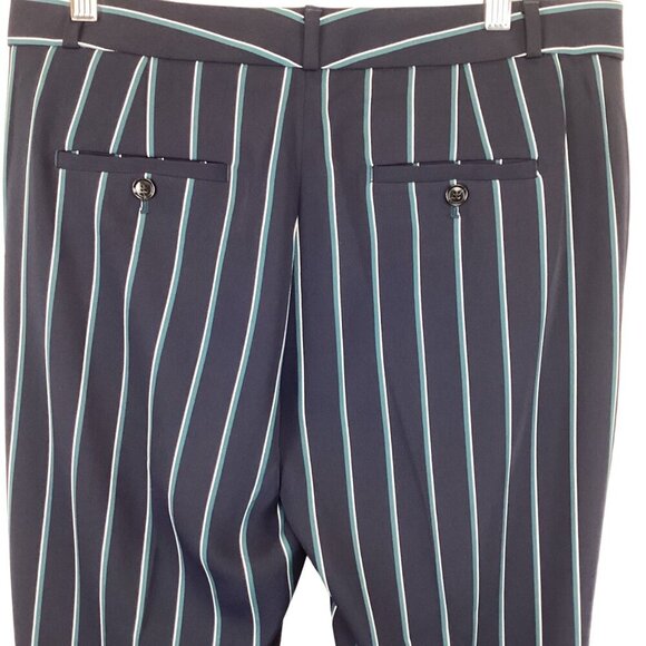 Banana Republic Avery Women's Striped Pants Size 6 Navy & White Trousers - Picture 8 of 9